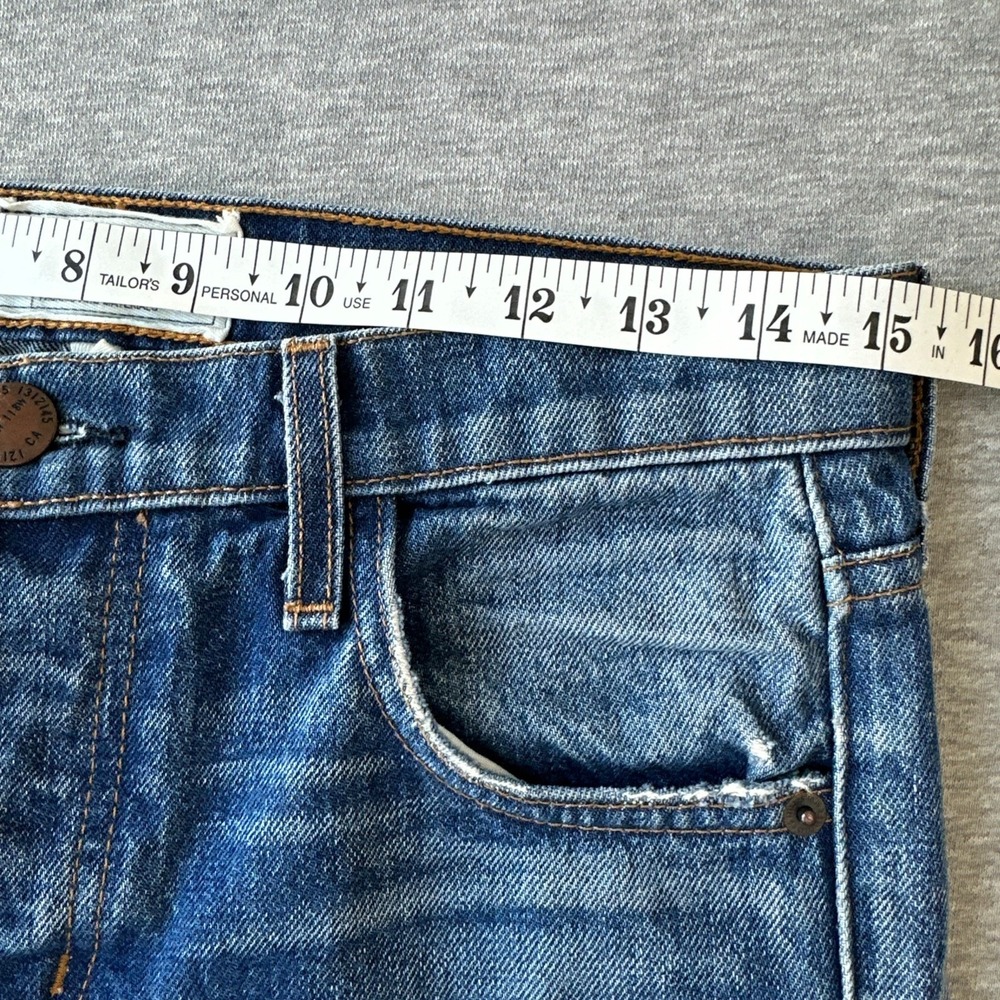 Current Elliott The Slouchy Skinny Jeans Zephyr Destroy Blue W24 Made in USA - Picture 10 of 16